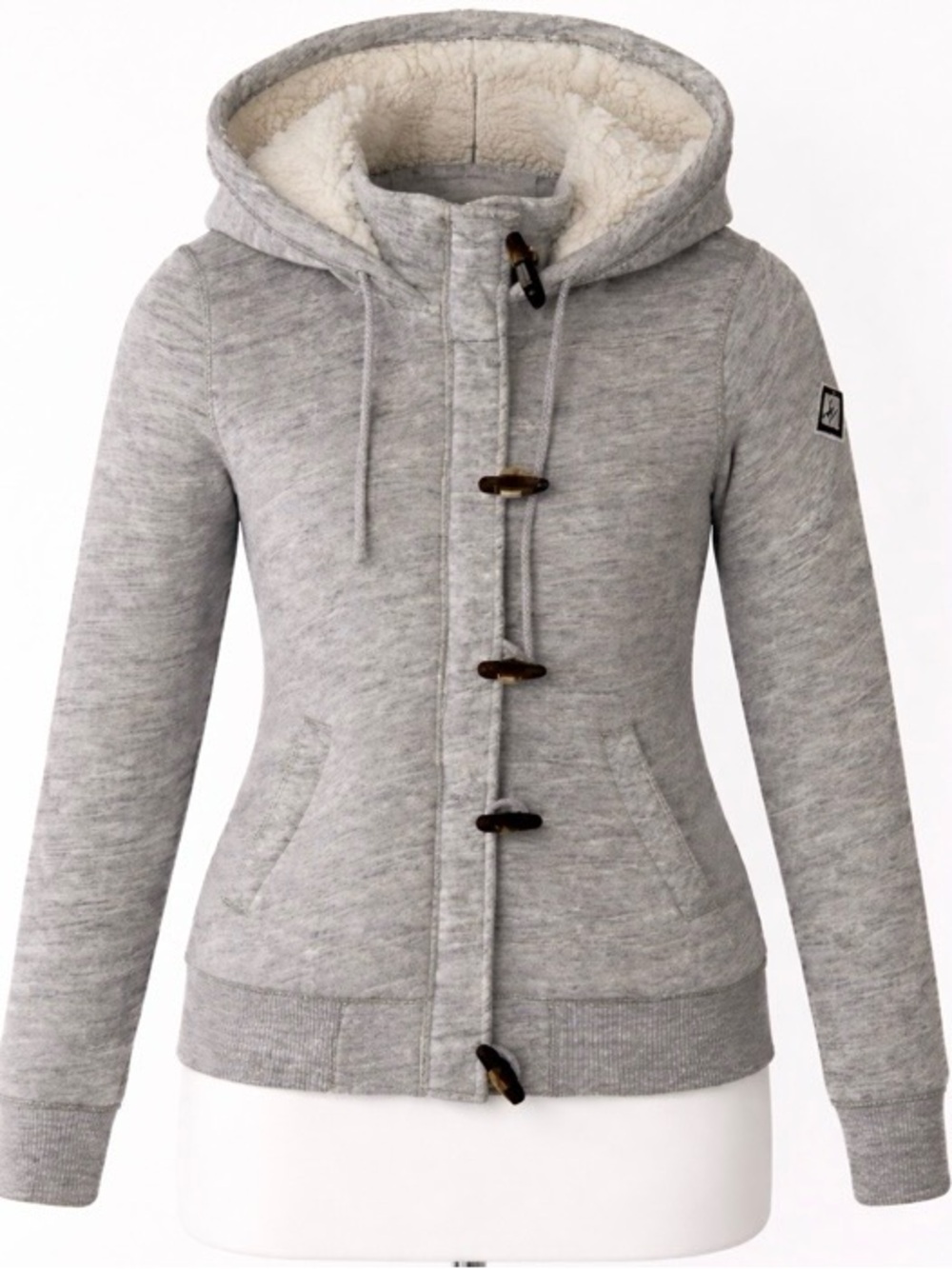 Hollister Bella Swan inspired Jacket  Retro Y2K Coat Grey Fleece Hoodie Small